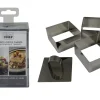 SET 3 EMPORTE PIECES CARRE AVEC POUSSOIR