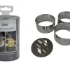 SET 3 EMPORTE PIECES ROND AVEC POUSSOIR