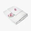 SET GANT ET DRAP DOUCHE 70X130CM EPONGE BRODEE ZOELIE