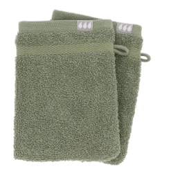 SET 2 GANTS TOILETTE 15X21CM COTON KAKI
