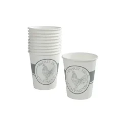 SET 10 GOBELETS CARTON 23CL ESPRIT DE CAMPAGNE