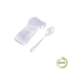 SET 12 GRANDES CUILLERES REUTILISABLES TRANSPARENT H.17.5CM