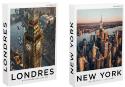 SET 2 LIVRES BOITES NEW YORK LONDRES