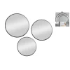 SET 3 MIROIRS DECO A SUSPENDRE NOIR METAL