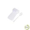 SET 12 PETITES CUILLERES REUTILISABLES BLANC H.13CM
