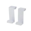 SET 2 PETITES PATERES ACIER INOXYDABLE A SUSPENDRE BLANC
