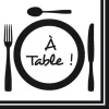 SET 20 SERVIETTES A TABLE 33X33CM