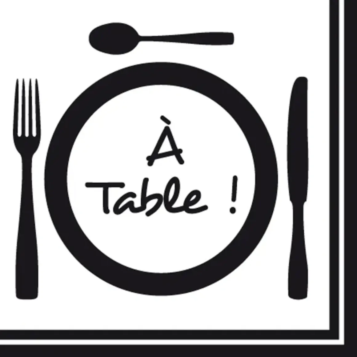 SET 20 SERVIETTES A TABLE 33X33CM