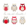 SET 20 SERVIETTES HIBOU 33X33CM