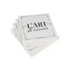 SET 20 SERVIETTES L ART DE RECEVOIR 33X33CM