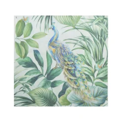 SET 20 SERVIETTES PAPIER 3 PLIS 33X33CM PAON MAJESTUEUX