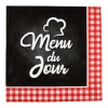 SET 20 SERVIETTES PAPIER 3 PLIS 33X33CM MENU DU JOUR