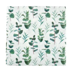 SET 20 SERVIETTES PAPIER 3 PLIS 33X33CM EUCALYPTUS