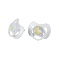 SET 2 SUCETTES SILICONE PHOSPHORESCENTE 0 A 6MOIS