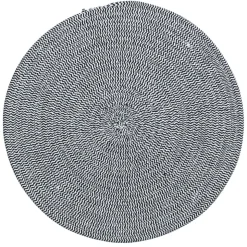 SET TABLE COTON NOIR D.38CM