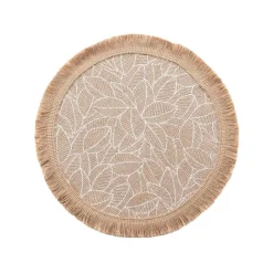 SET TABLE D.38CM JUTE IMPRIME ET FRANGES COLOMBIE