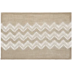 SET TABLE JUTE CHEVRON BLANC 45X30CM