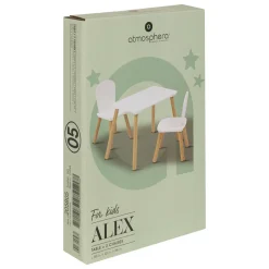 SET TABLE RECTANGLE ET 2 CHAISES ENFANT ALEX