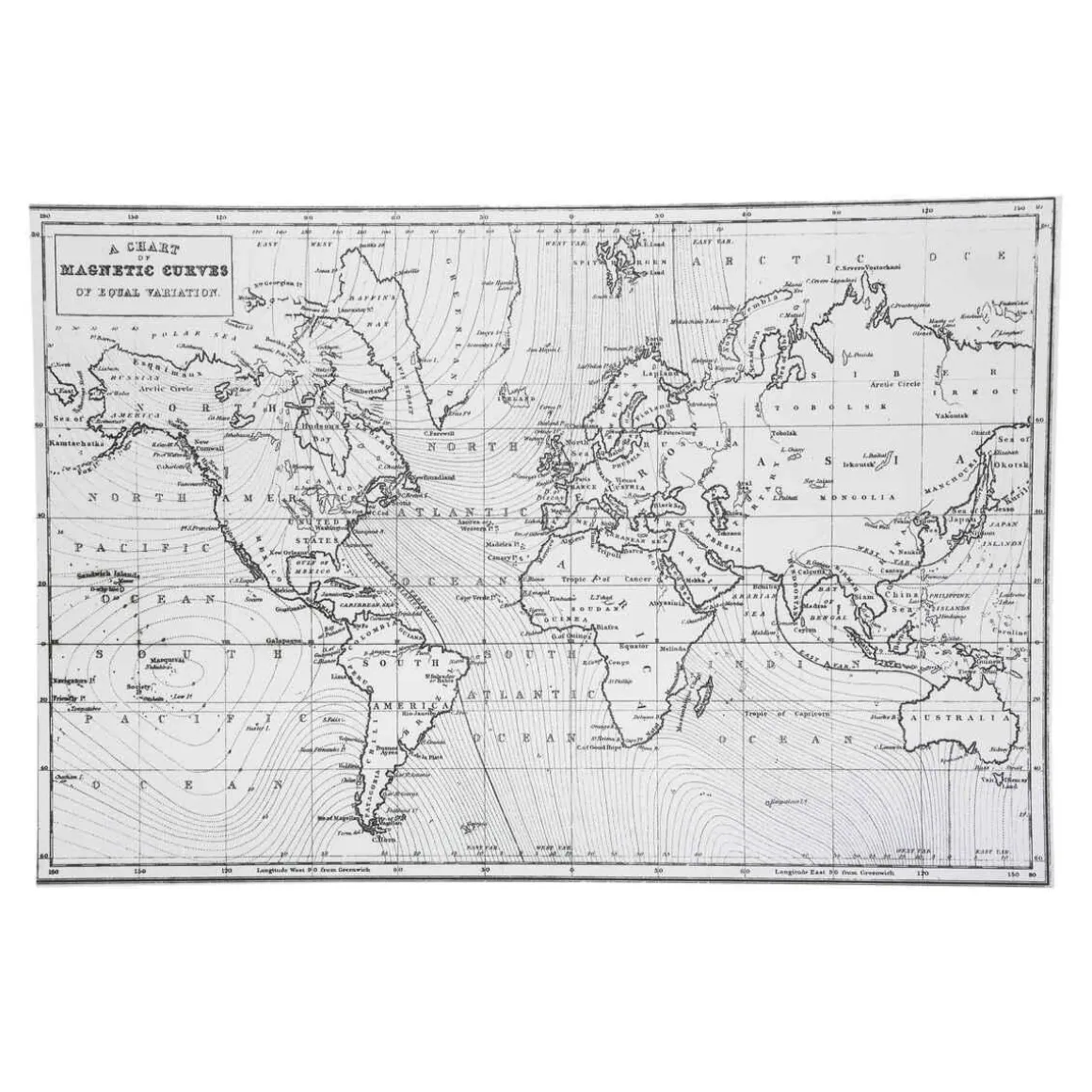 SET TABLE VINYL PLANISPHERE D.45X30CM