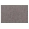 SET TABLE 30X45CM IMITATION CUIR MARLON GRIS
