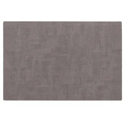 SET TABLE 30X45CM IMITATION CUIR MARLON GRIS