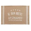 SET TABLE 30X45CM JUTE IMPRIME DINER BLANC
