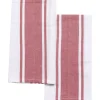 SET 2 TORCHONS LENA 50X70CM COTON POLYESTER ROUGE