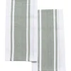 SET 2 TORCHONS LENA 50X70CM COTON POLYESTER VERT