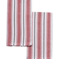 SET 2 TORCHONS LEON 40X60CM COTON ROUGE