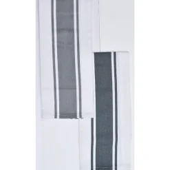SET 2 TORCHONS NID D ABEILLE RAYES LEONIE 50X70 GRIS FONCE