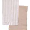 SET 2 TORCHONS ROULES 45X65CM COTON BEIGE