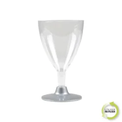 SET 6 VERRES A PIED EAU VIN 18CL GRIS