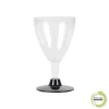 SET 6 VERRES A PIED EAU VIN 18CL NOIR