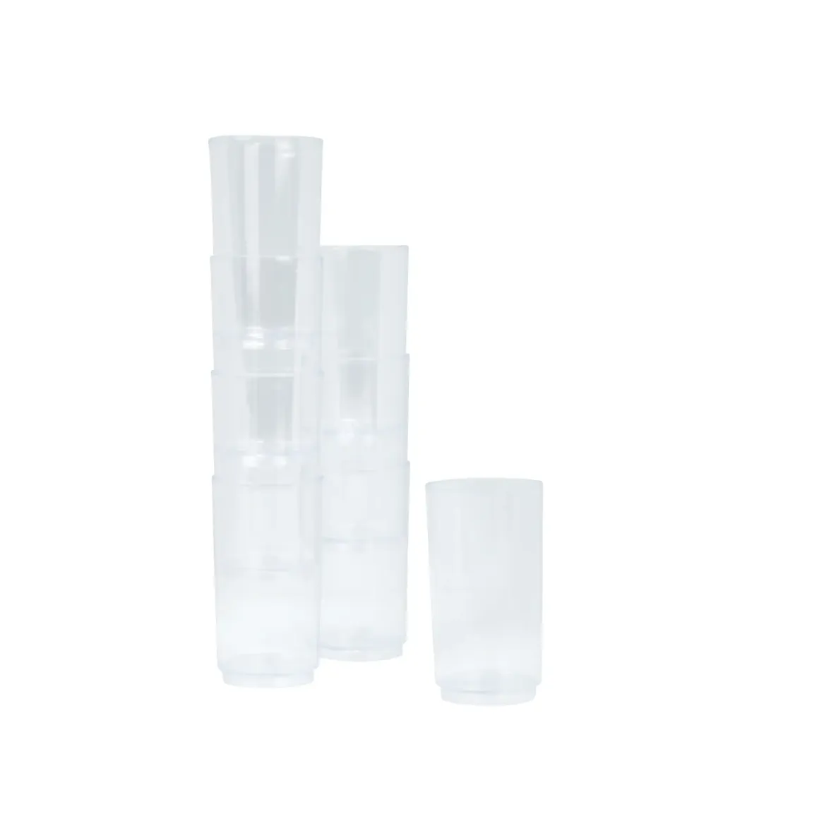 SET 8 VERRINES PLASTIQUE REUTILISABLE TUBE 70ML