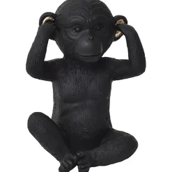 SINGE DE LA SAGESSE OUIE NOIR OR