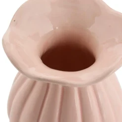 SOLIFLORE CERAMIQUE FLEUR DE ROSE H.11.8CM
