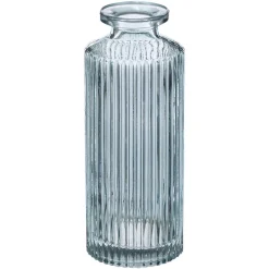 SOLIFLORE VAE VERRE STRIE VERT H.13.5CM X3 PIECES