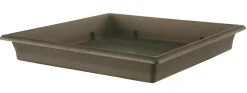 SOUCOUPE RESINE PLATEAU 25 X 25 GRIS