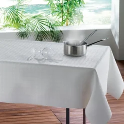 SOUS NAPPE 140X140CM PVC UNI BULGO BLANC