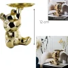 STATUE OURSON VIDE POCHE DORE H12CM