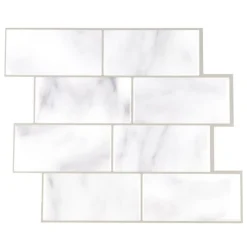STICKER ADHESIF 30.5X25CM MURAL METRO MARBRE