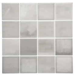 STICKER 16 CARREAUX GRIS D.30X30CM X2 PIECES