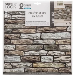 STICKER CARREAUX TAUPE X2 PIECES