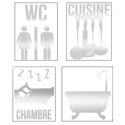 STICKER MIROIR PLAQUE DE PORTE