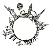 STICKER PLAT MONDE D.60X60CM