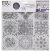 STICKERS CARRELAGE 9 CARREAUX GRIS X2 PIECES