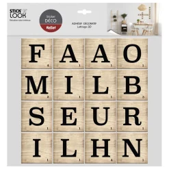 STICKERS RELIEF LETTRES