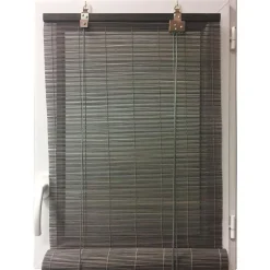 STORE ENROULEUR BAGUETTES BAMBOU 120X180CM GRIS