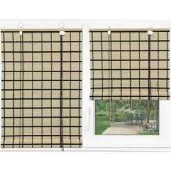 STORE ENROULEUR BAGUETTES BAMBOU 120X180CM NOIR