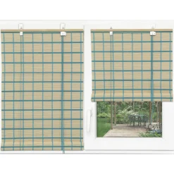 STORE ENROULEUR BAGUETTES BAMBOU 120X180CM BLEU
